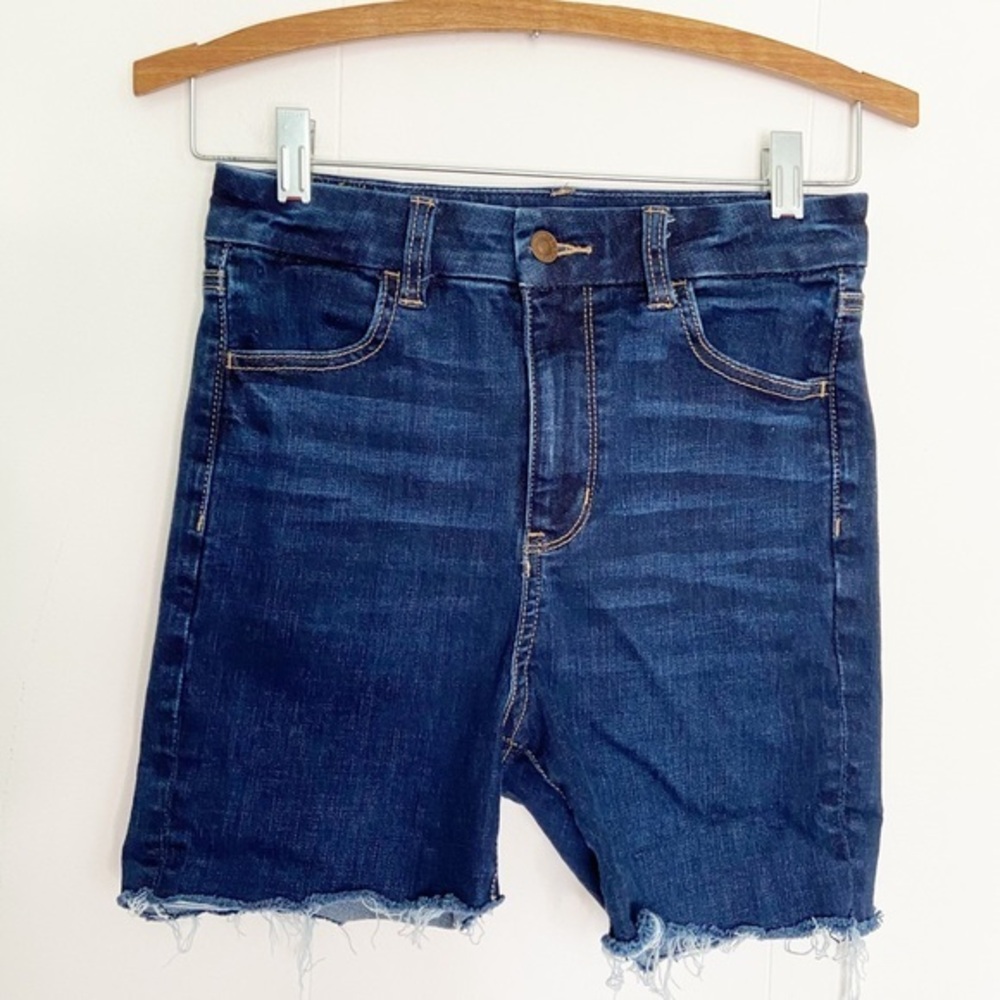 American eagle next level stretch Jean shorts curvy super high rise 4